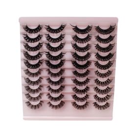 20 Pairs of False Eyelashes Three-Dimensional Thick Natural Curl Warped - 1