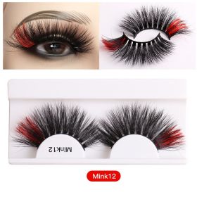 Color Mink Hair False Eyelashes Naturally Fit Thick Eyelashes - 12