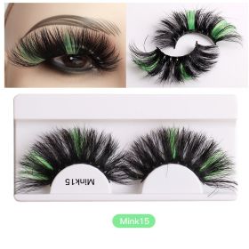 Color Mink Hair False Eyelashes Naturally Fit Thick Eyelashes - 15
