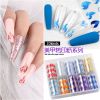 1 Box Nail flame sticker decoration waterproof 2021 new ins wind color lasting nail polish glue decorative sticker sheet - 01
