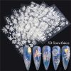 1 piece New nail stickers ins stereo 5D embossed Christmas snowflake French adhesive nail stickers - STZ-5D02